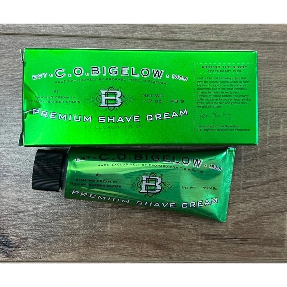 C.O.‎ Bigelow Premium Travel Shave Cream for Men with Eucalyptus Oil, 1.7 Ounce